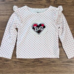 Pippa & Julie Minnie Mouse Long Sleeve Tee Polka Dot 2T EUC